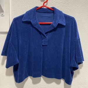 Daily Drills cropped Terry polo size M NWOT